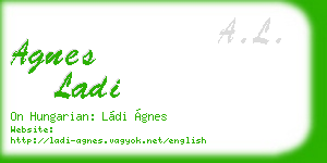 agnes ladi business card