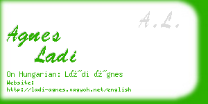 agnes ladi business card